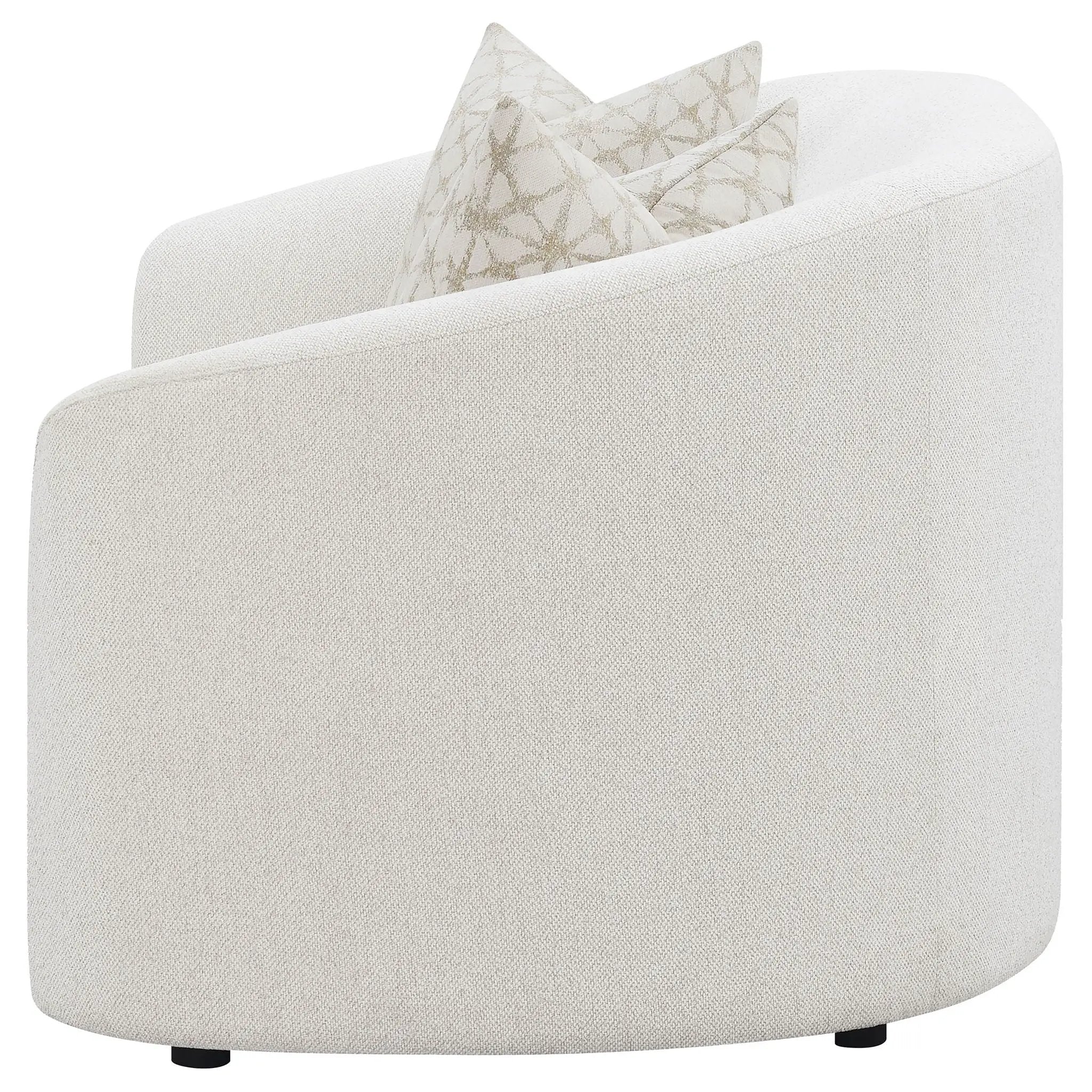 Rainn Boucle Upholstered Sloped Arm Loveseat Latte by Unique Piece Furniture