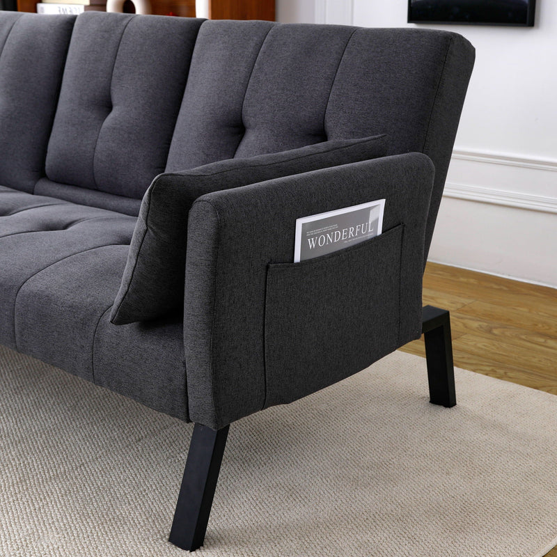 Sofa Bed With Foldable Design And Cup Holder by HouseOfZazla