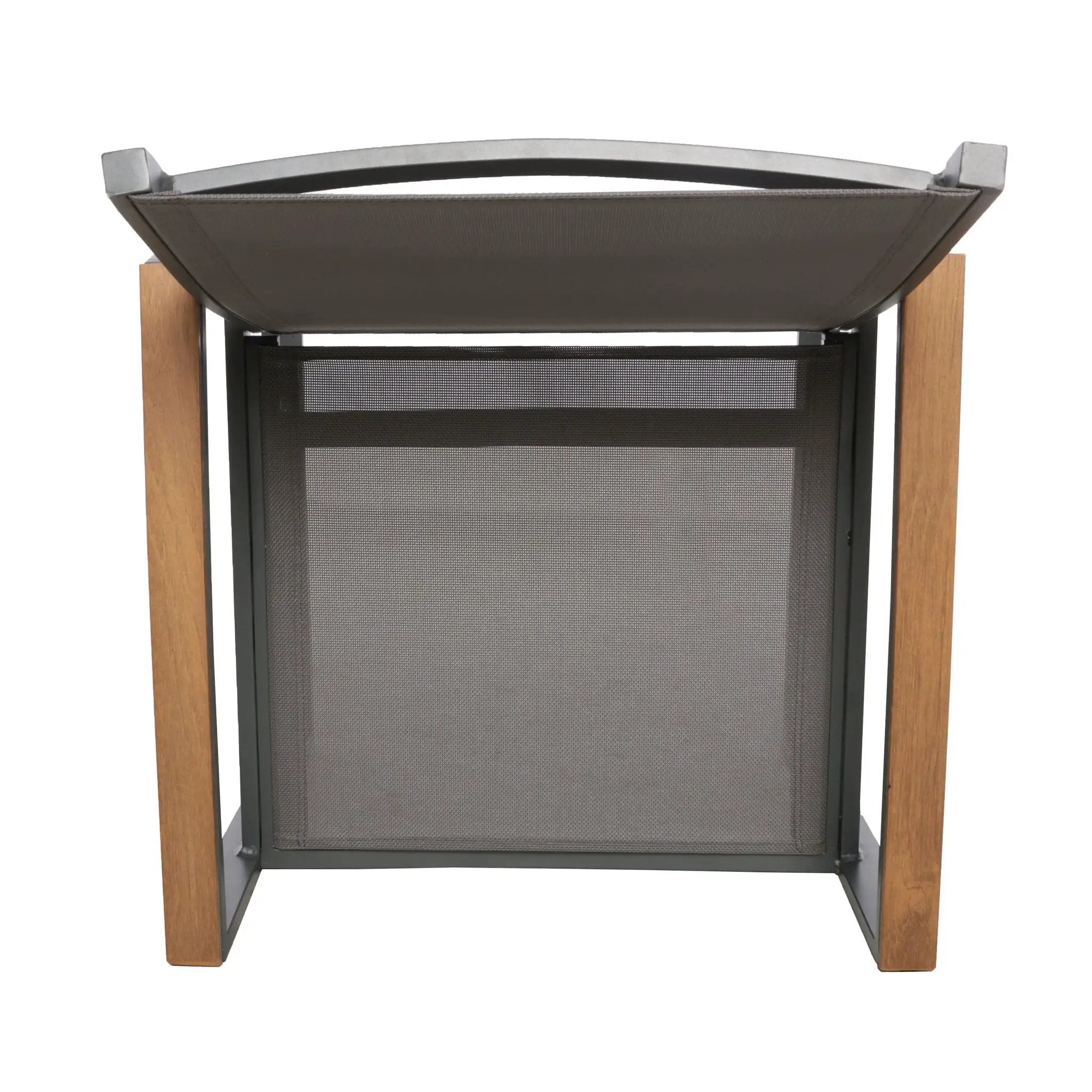 Aresha Metal Outdoor Dining Armchair (Set of 2) - Gray by HouseOfZazla