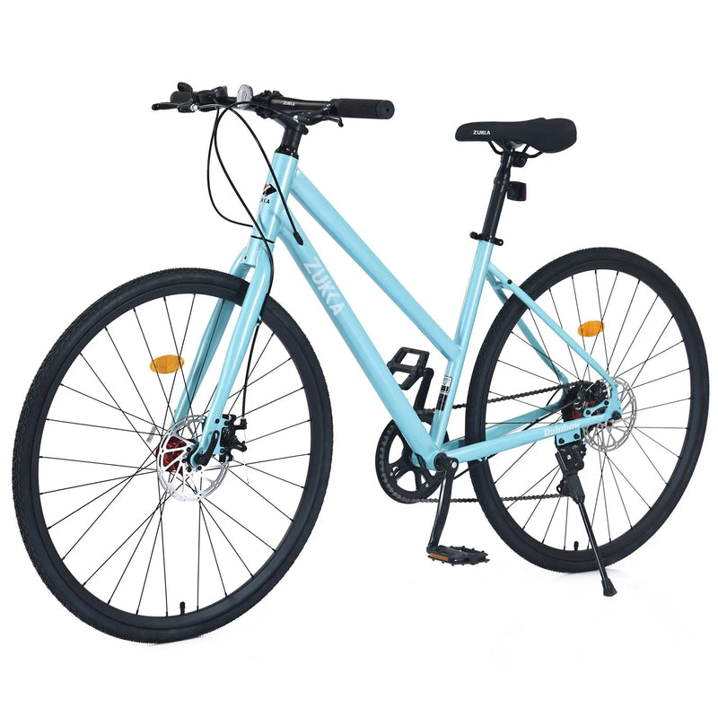 7 Speed Hybrid Bike Disc Brake 700C Road Bike for Men & Women by HouseOfZazla