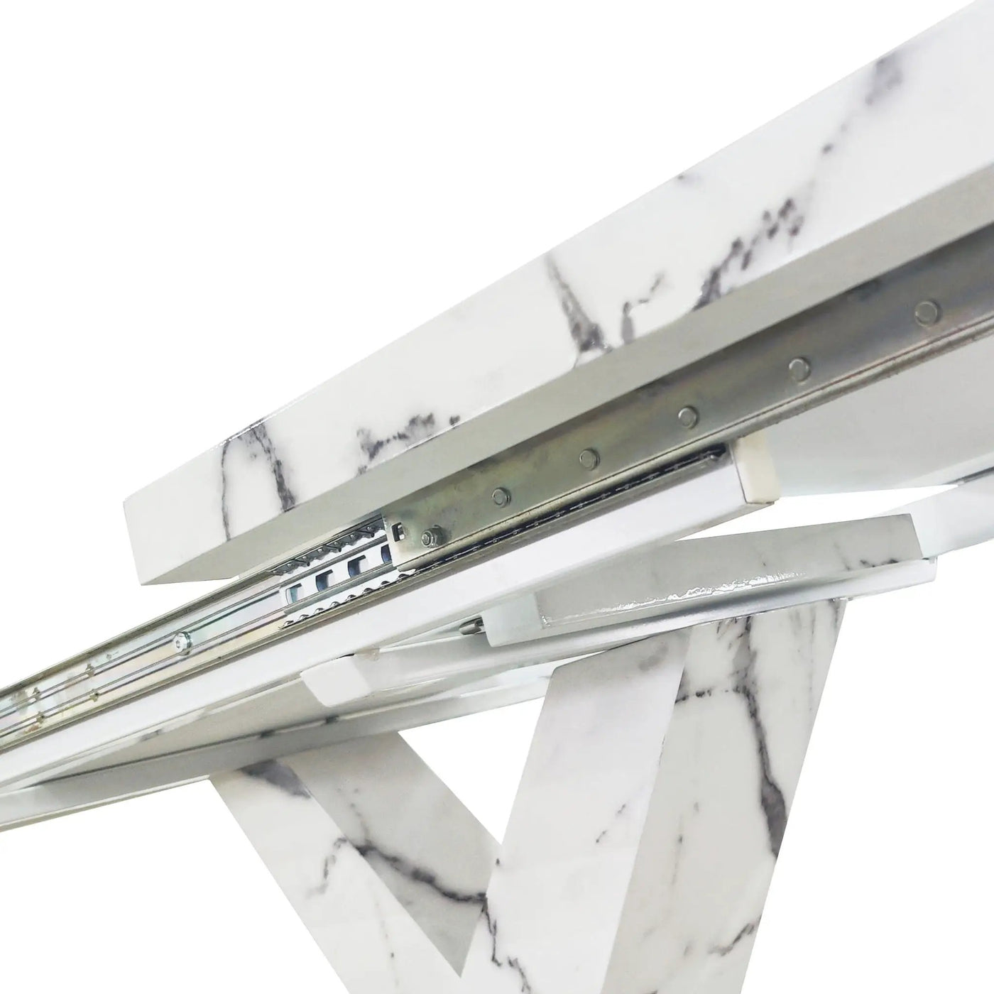 Modern Rectangle Dining Table With Stretchable TopAnd X Shape Legs by HouseOfZazla