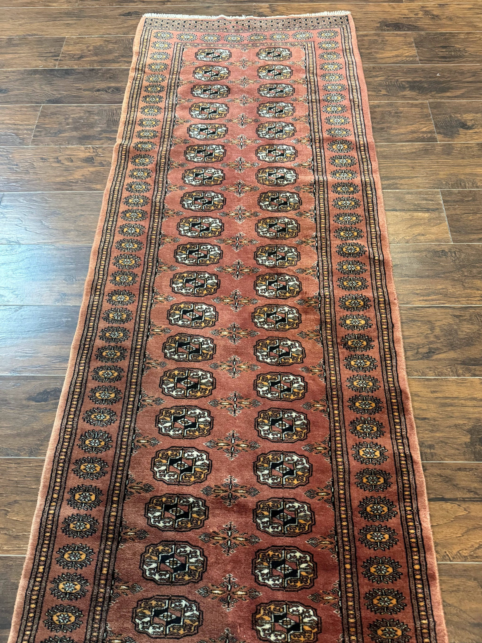 Pakistani Turkoman Bokhara Runner Rug 2.8 x 12, Oriental Runner for Hallway by Jewel Rugs