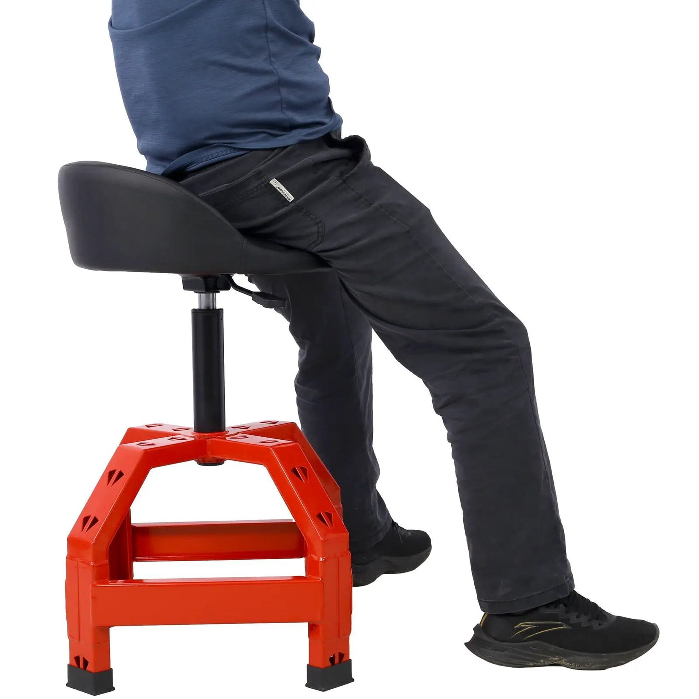 Pneumatic 360 Degree Swivel Stool, Mechanics Rolling Creeper Seat, Heavy Duty Mechanics Stool by HouseOfZazla