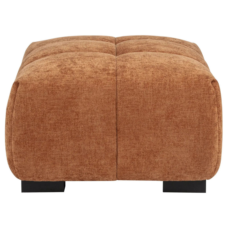 Octavia Upholstered Rectangular Ottoman Orange by Unique Piece Furniture
