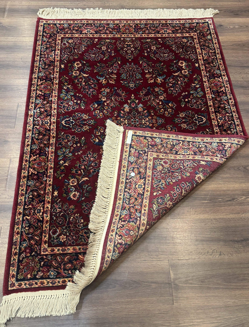 4x6 Karastan Rug Red Sarouk #785, Wool Pile Original 700 Series, Vintage Discontinued by Jewel Rugs
