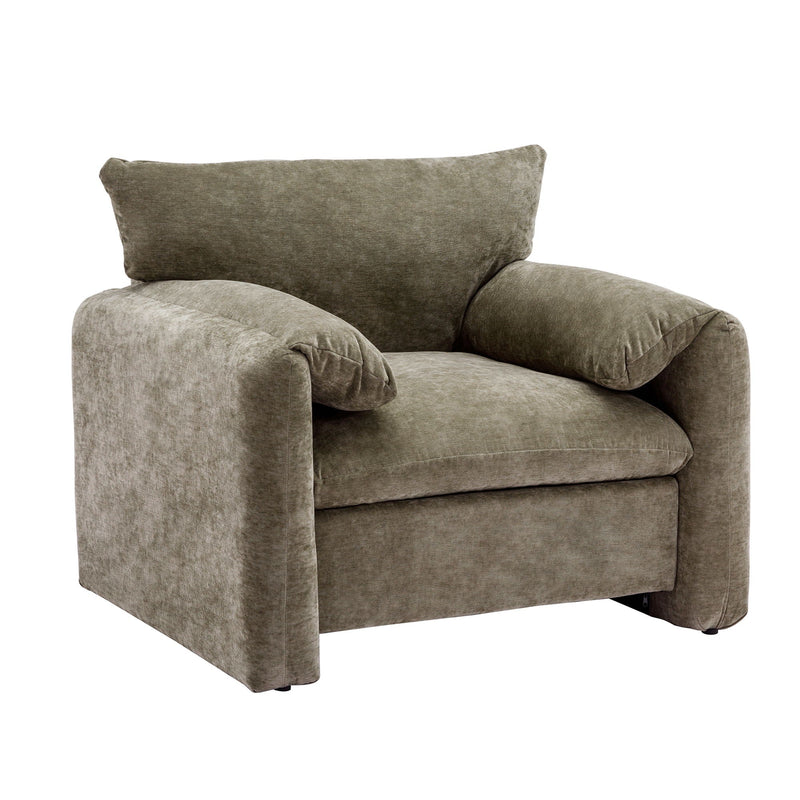 Oversized Accent Single Sofa Lounge Chair - Matcha Green by HouseOfZazla