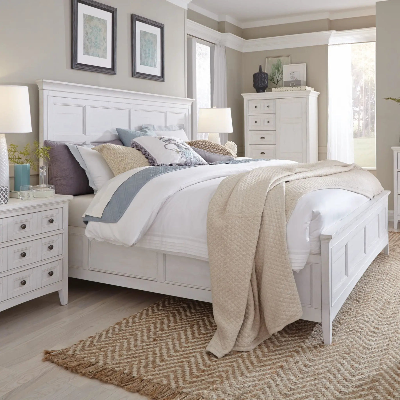 Heron Cove - Complete Panel Bed With Regular Rails by Unique Piece Furniture