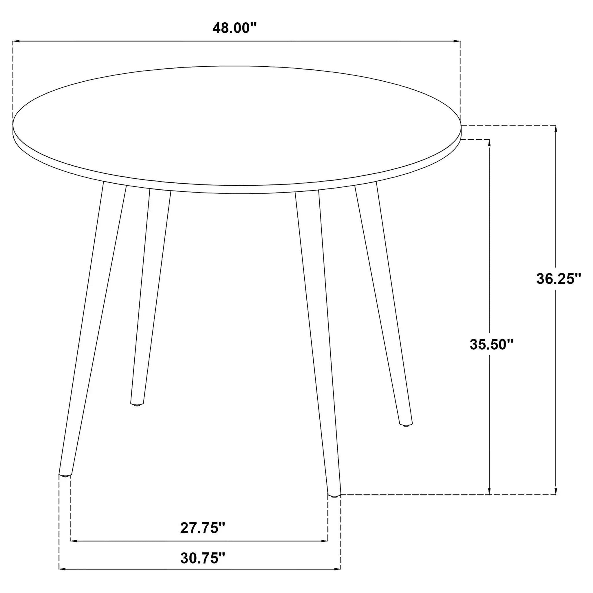 Andrews 48-inch Round Counter Height Dining Table Light Ash by Unique Piece Furniture