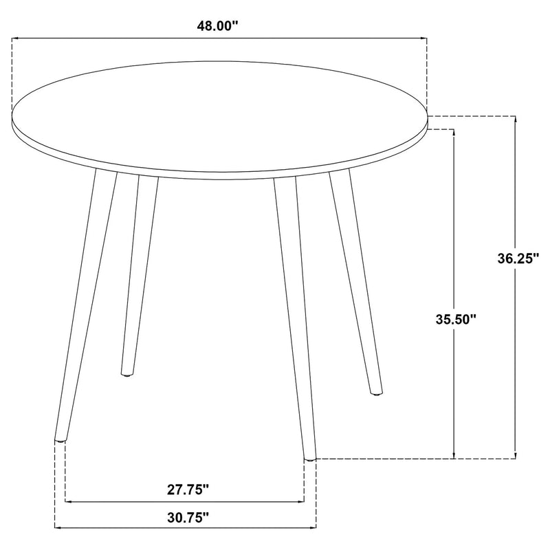 Andrews 48-inch Round Counter Height Dining Table Light Ash by Unique Piece Furniture