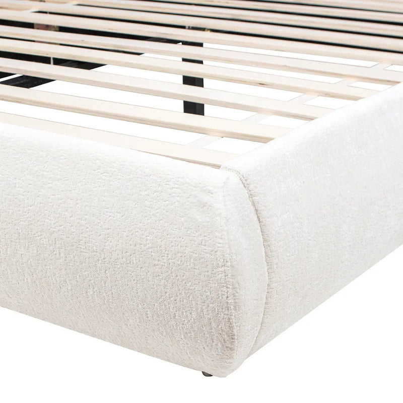 Archie Puffy Grounded - Upholstered Platform Bed by HouseOfZazla
