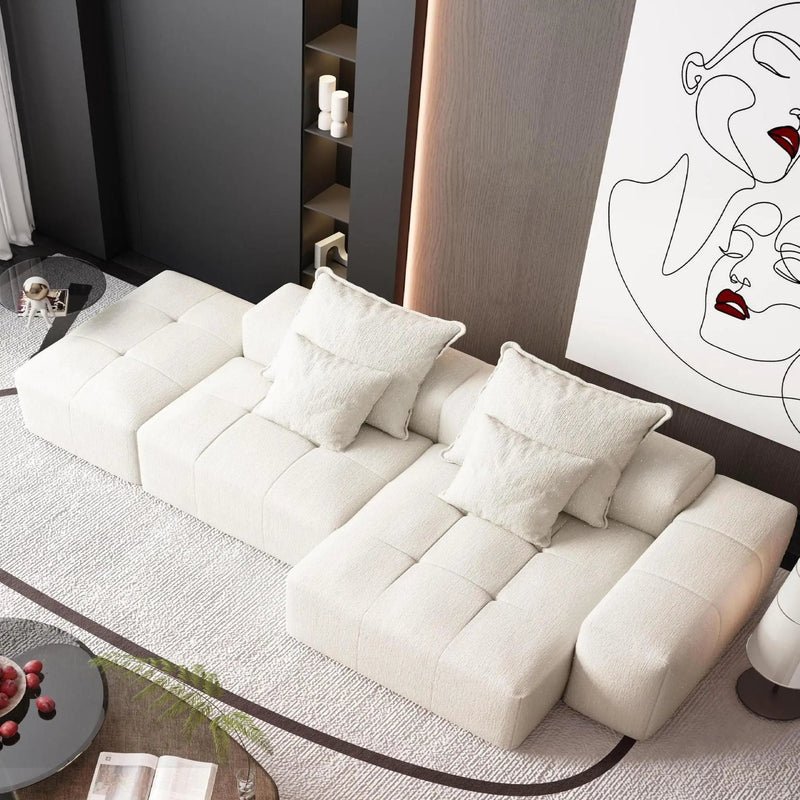 Modern Oversized DIY Combination Modular Sectional Sofa With Pillows by HouseOfZazla