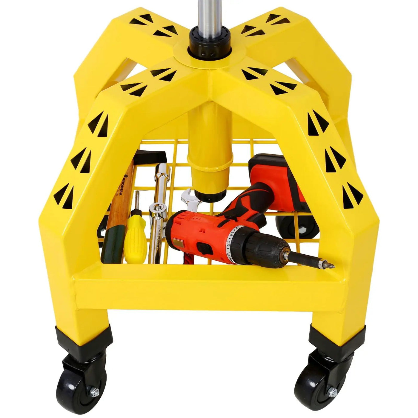 Pneumatic 360 Degree Swivel Stool, Mechanics Rolling Creeper Seat, Heavy Duty Rolling Mechanics Stool, Shop Stool With Casters by HouseOfZazla