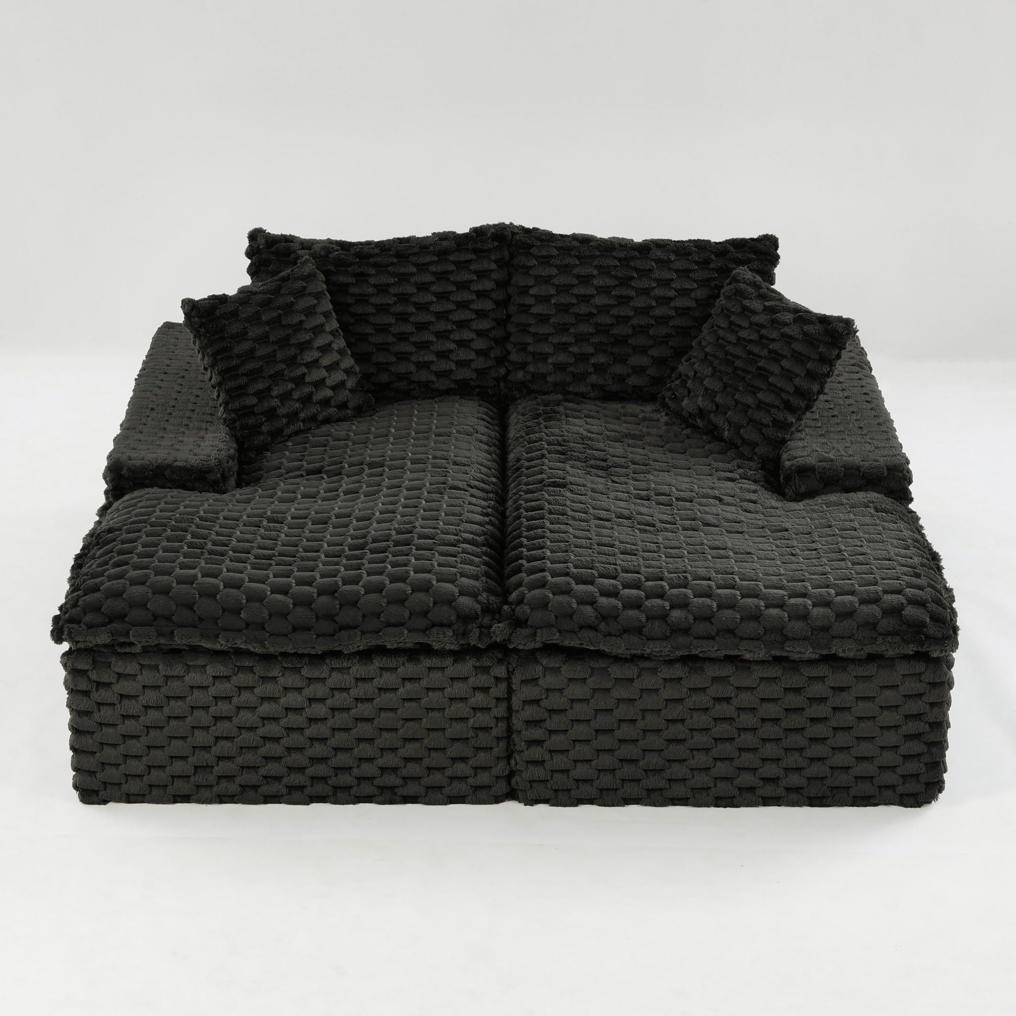 Double Chaise Lounge With Full Compressed Sponge by HouseOfZazla