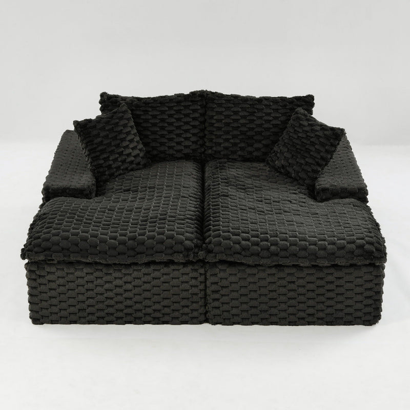 Double Chaise Lounge With Full Compressed Sponge by HouseOfZazla