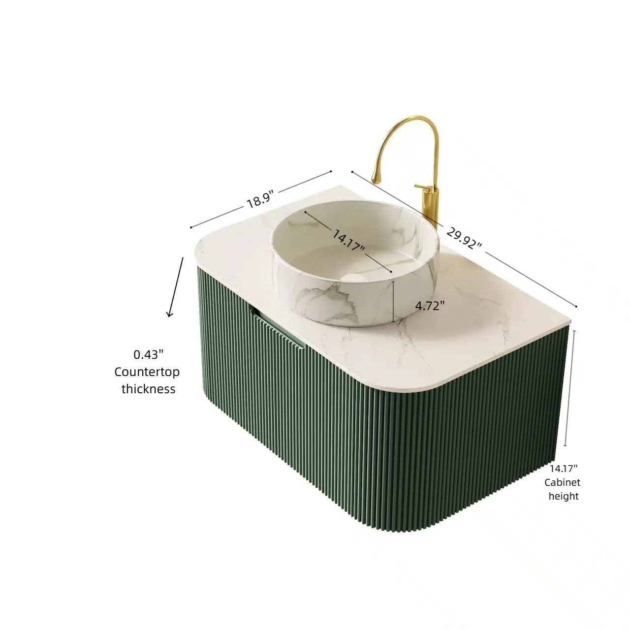 DINA 30" Bathroom Vanity and Sink by HouseOfZazla