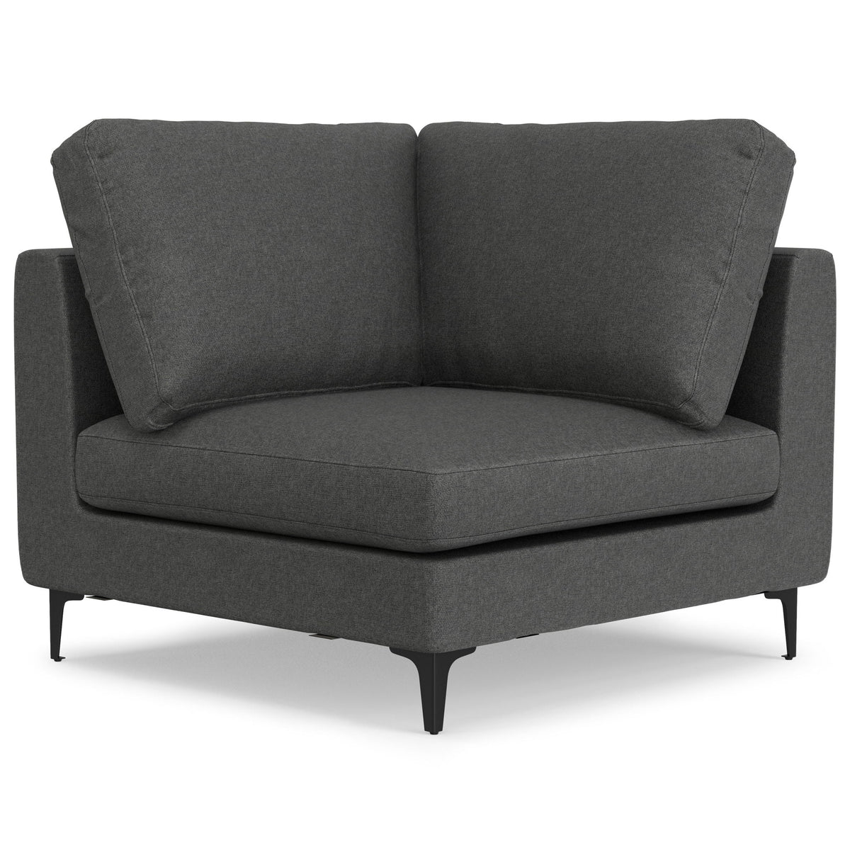 Mid Century Corner Sectional Sofa with Feather Cushions - Beige or Dark Gray, photo 11 of 15