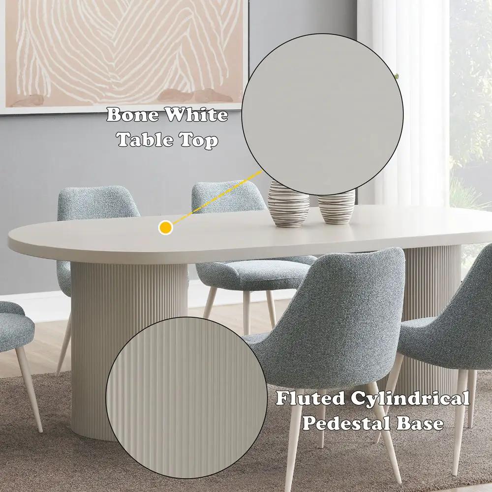 Laela - Dining Table - Bone White by Unique Piece Furniture