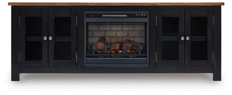 Wildenauer - 76" TV Stand With Electric Fireplace by Unique Piece Furniture