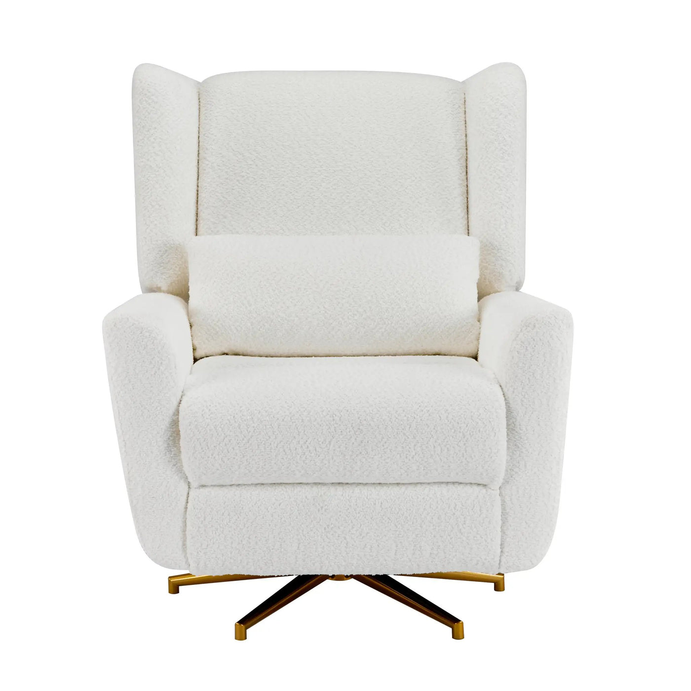 Power Recliner Chair Swivel with Boucle Upholstery and 360° Swivel by HouseOfZazla