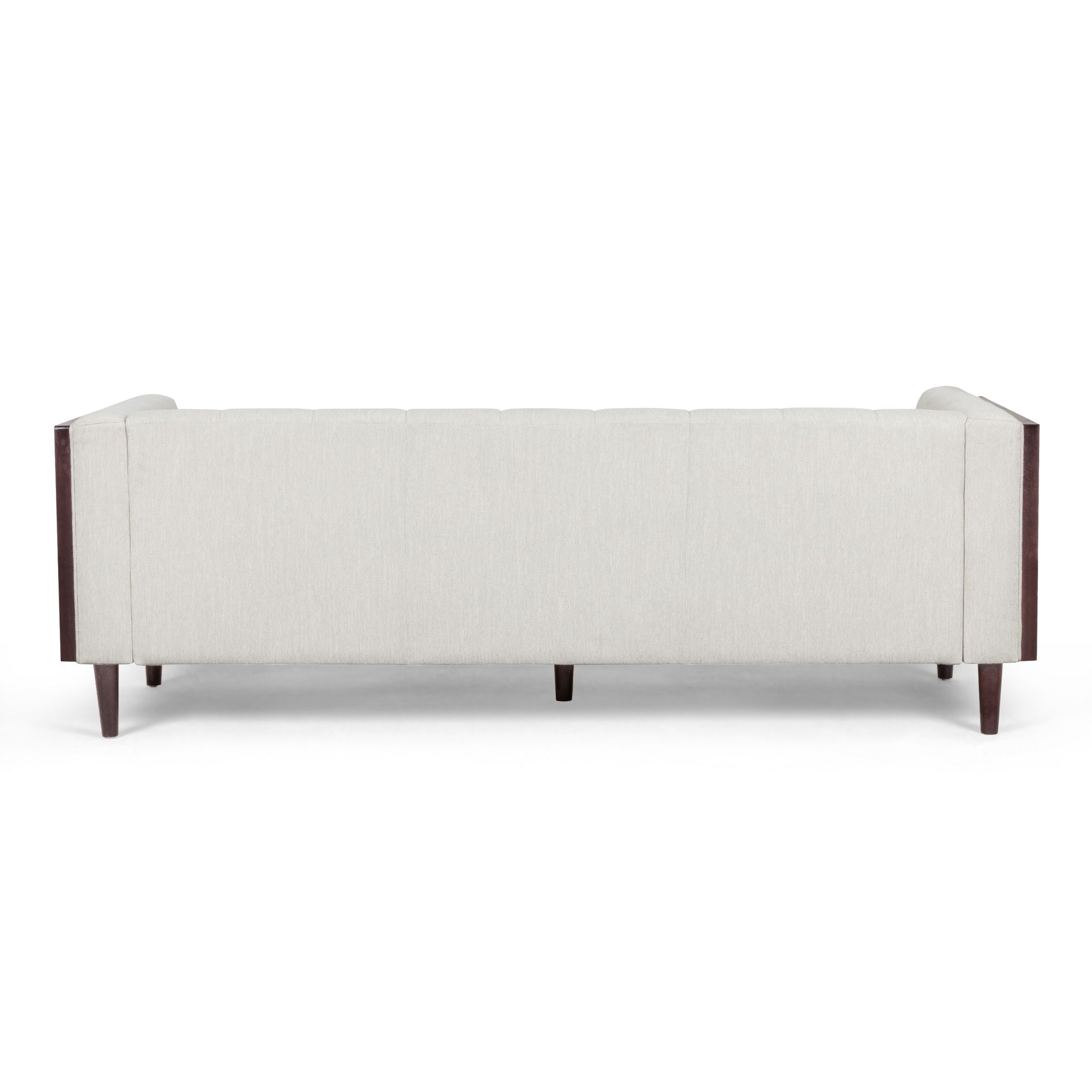 Contemporary Mid-Century Charm 3 Seater Sofa With Button Tufted Waffle Stitching by HouseOfZazla