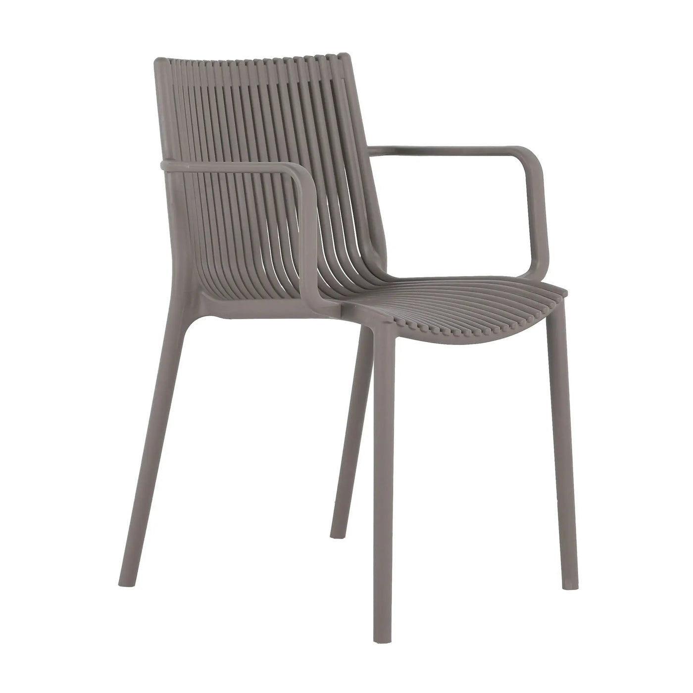 4 Piece Stackable Single Chairs With Vertical Stripe Design For All Weather by HouseOfZazla
