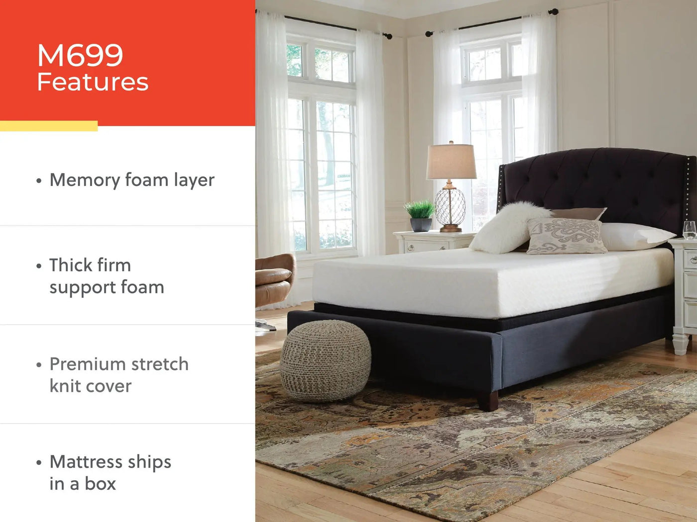 10 Inch Chime Memory Foam - Firm Memory Foam Mattress by Unique Piece Furniture