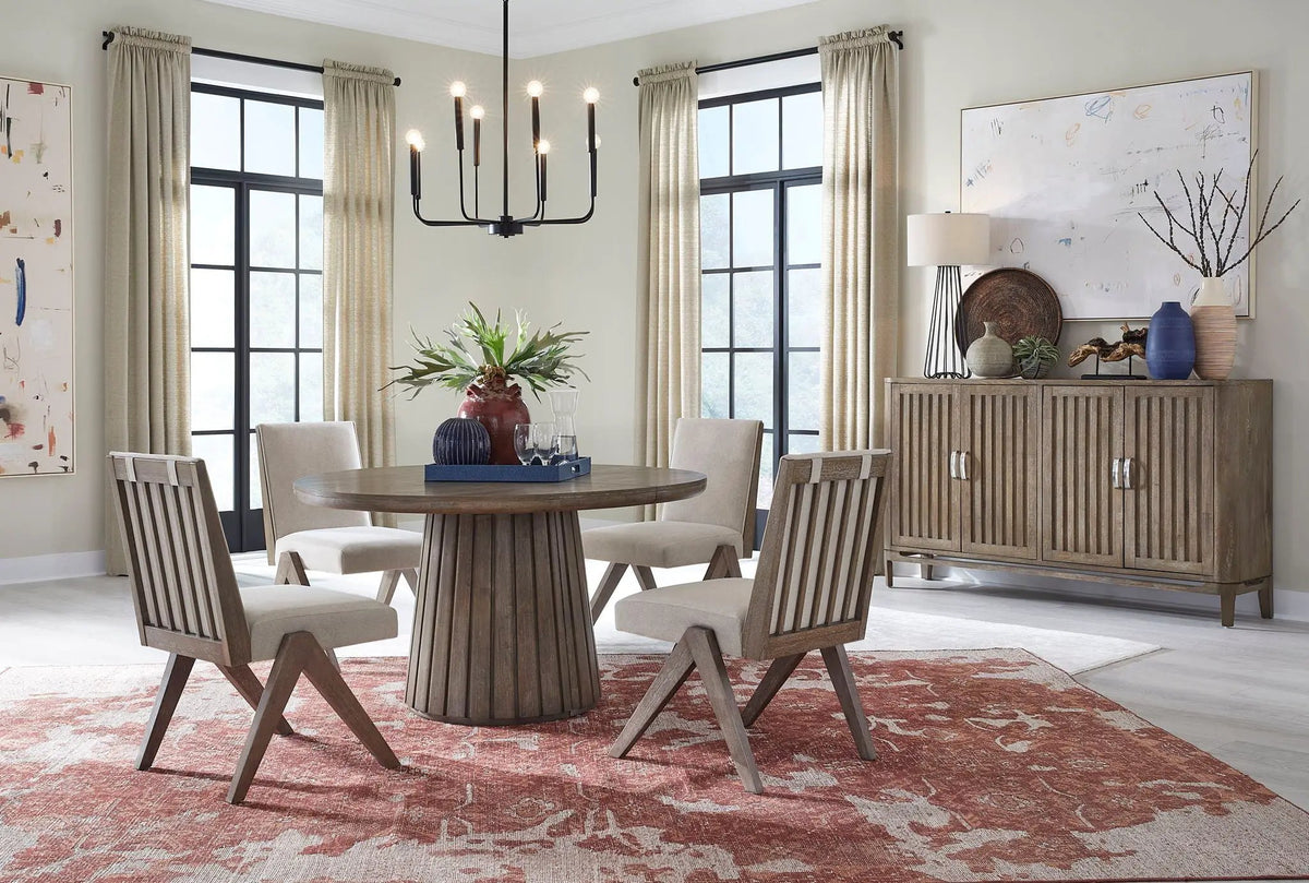 Kavanaugh - Round Dining Table - Weathered Kona Brown, photo 5 of 7