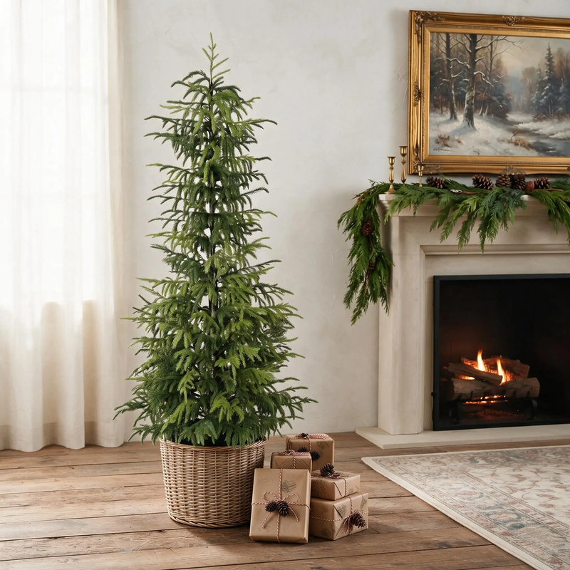 5FT Artificial Real Touch Norfolk Pine Tree - Potted Plants by HouseOfZazla