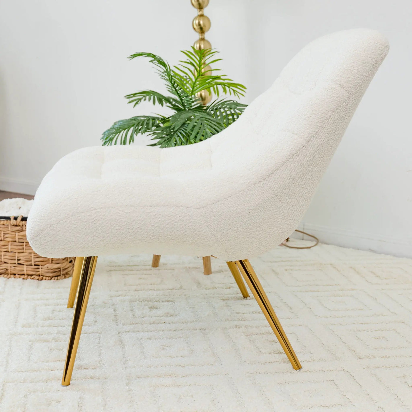 Aubrey - French Boucle Lounge Chair by HouseOfZazla
