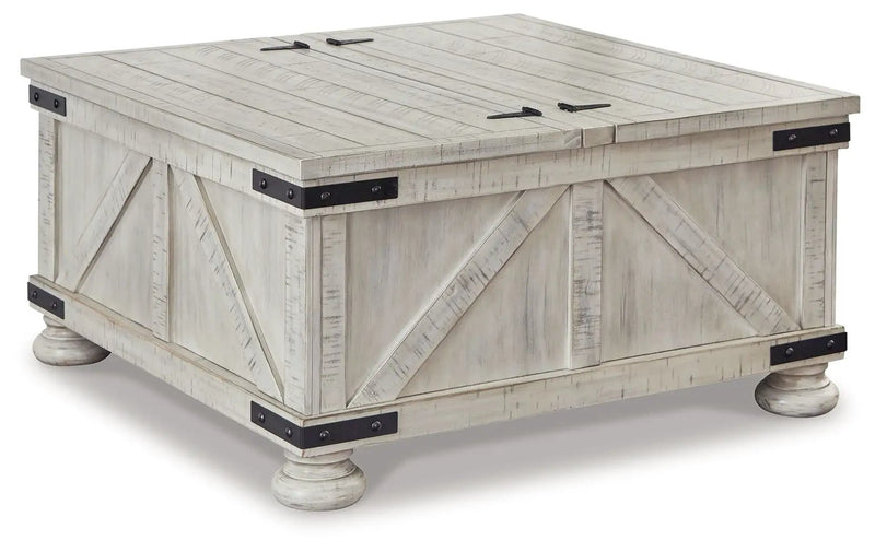 Carynhurst - Cocktail Table with Storage - Whitewash by Unique Piece Furniture