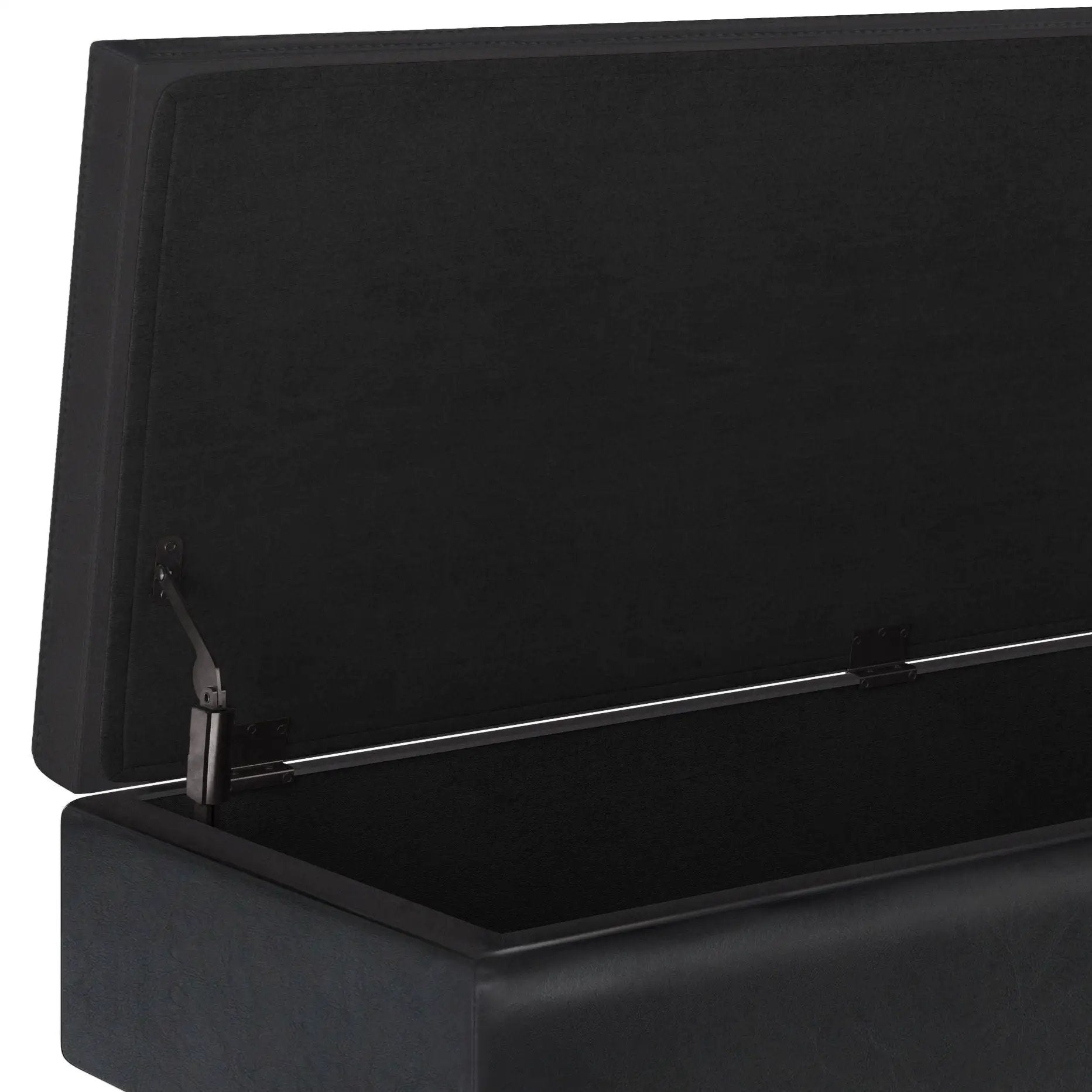 Owen - Rectangular Storage Ottoman - Midnight Black by HouseOfZazla