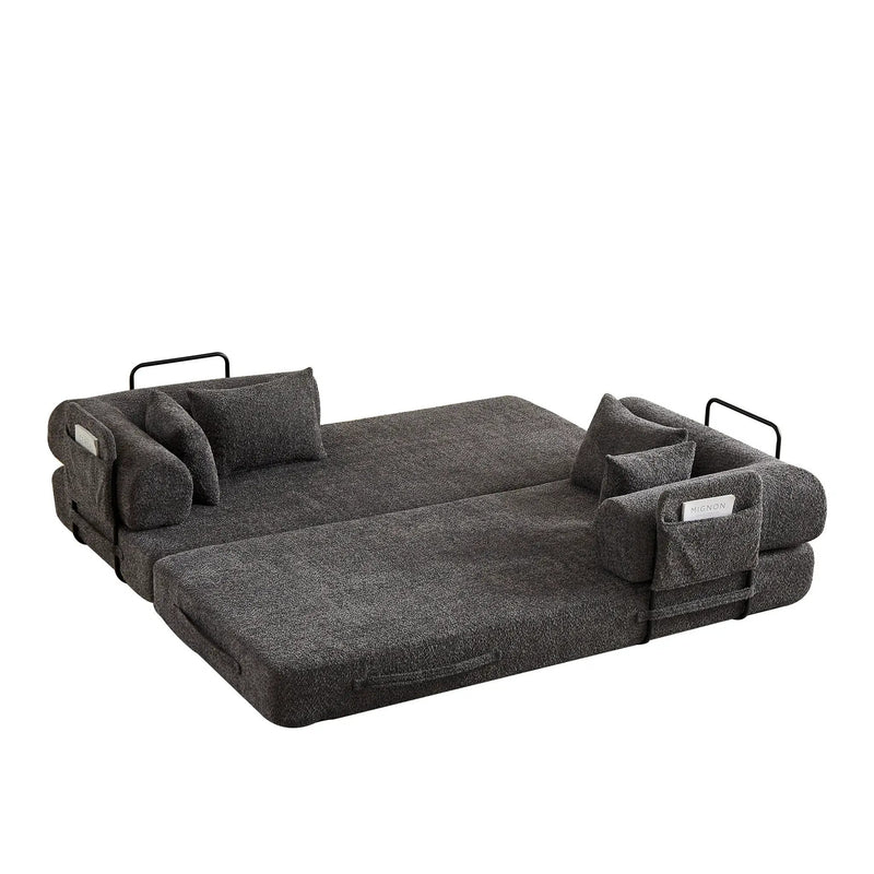 Convertible Sleeper Sofa Bed With Cylindrical Pillow by HouseOfZazla