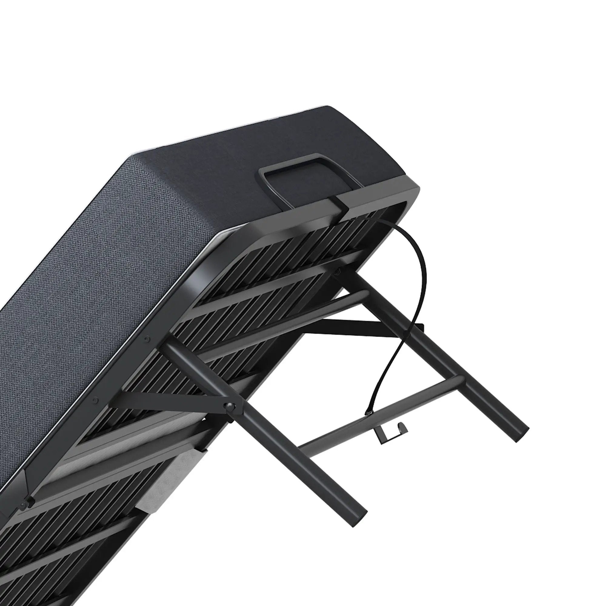 Twin Wide Folding Bed For Tall People, Extra Long & Wide Rollaway With Memory Foam, Heavy-Duty - Black by HouseOfZazla