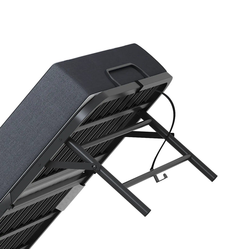Twin Wide Folding Bed For Tall People, Extra Long & Wide Rollaway With Memory Foam, Heavy-Duty - Black by HouseOfZazla