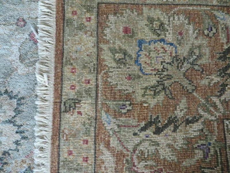 8' X 10' Vintage Handmade India Floral Oriental Top Quality Jaipur Tea Wash by Jewel Rugs