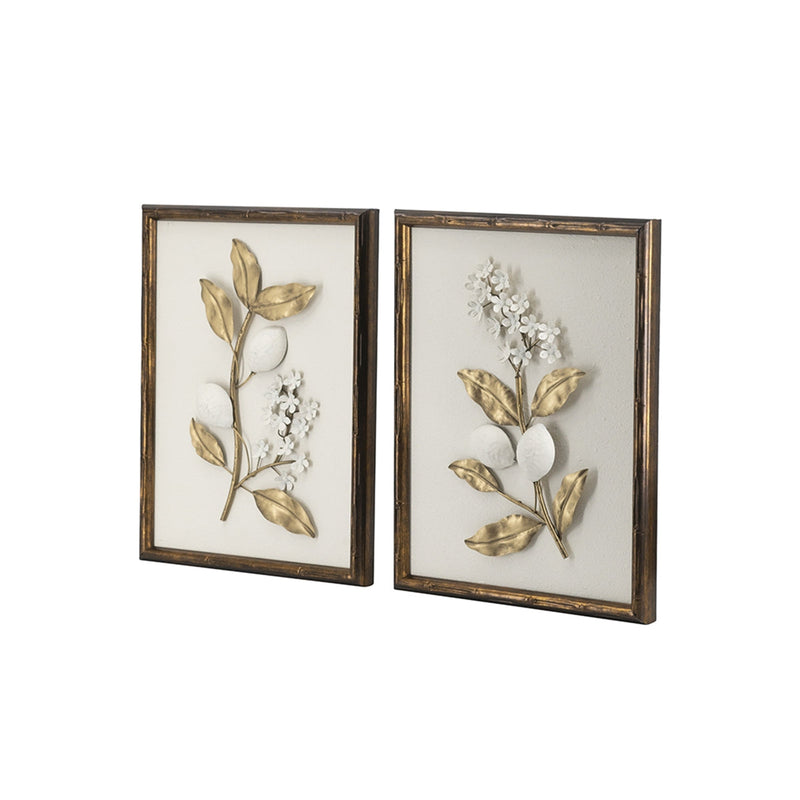 Set of 2 Distressed Brown Frame Decorative Accessories by HouseOfZazla