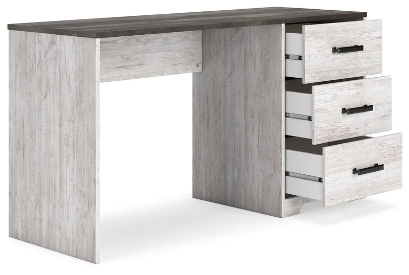 Shawburn - Home Office Desk - White / Dark Charcoal Gray by Unique Piece Furniture