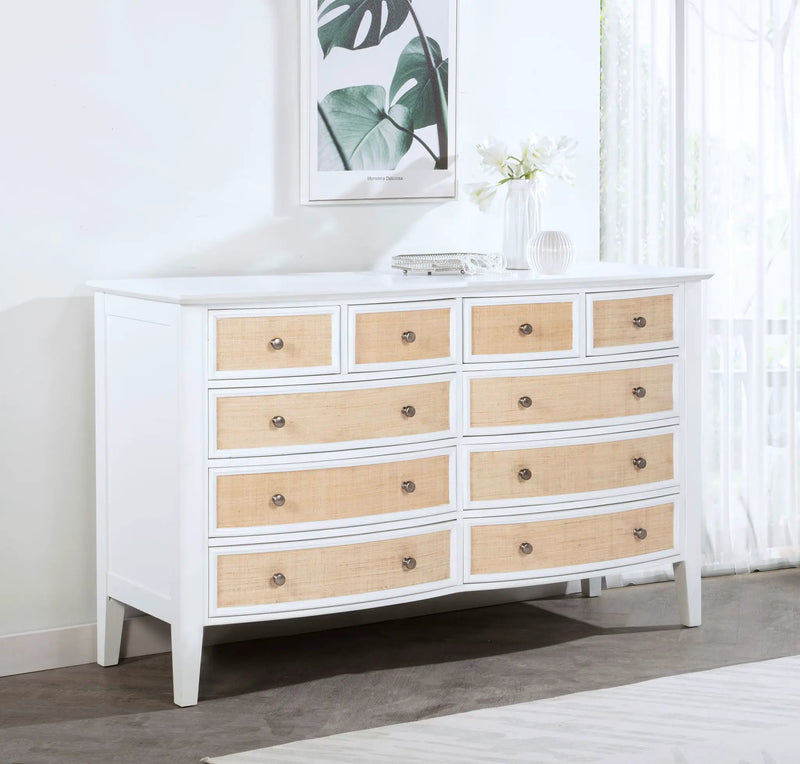 Bexhill 10-drawer Dresser Cabinet White by Unique Piece Furniture