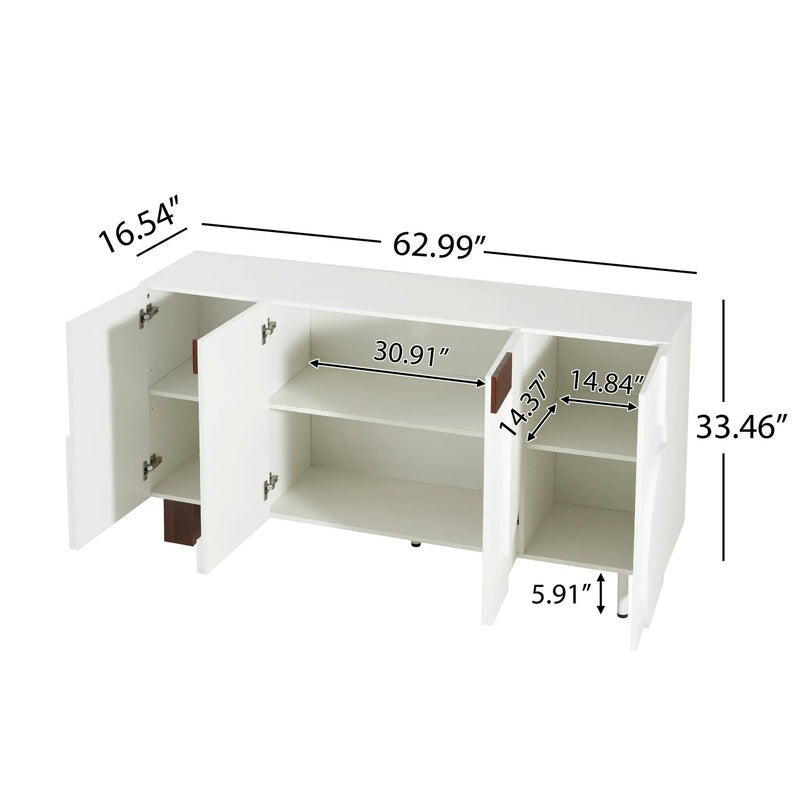Modern White Sideboard by HouseOfZazla