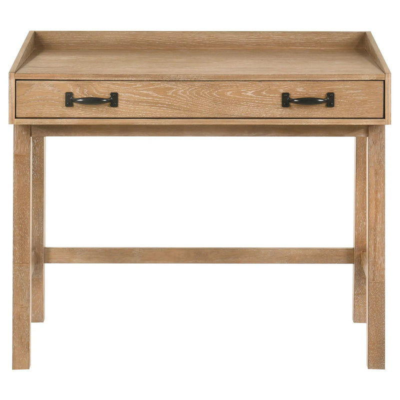 Fabian 38-inch Computer Desk with Keyboard Drawer Distressed Light Brown by Unique Piece Furniture