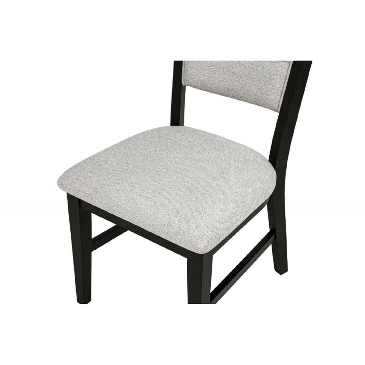 Dining Set With Round Table And 4 Upholstered Chairs - Black / Gray by HouseOfZazla