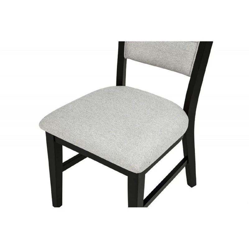 Dining Kitchen Side Chair With Curved Back Design (Set of 2) - Black / Gray by HouseOfZazla
