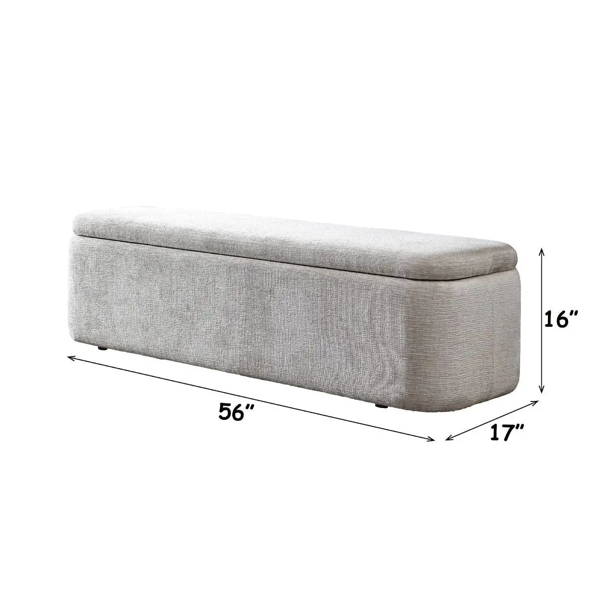 Orane - Bench With Storage - Gray by Unique Piece Furniture
