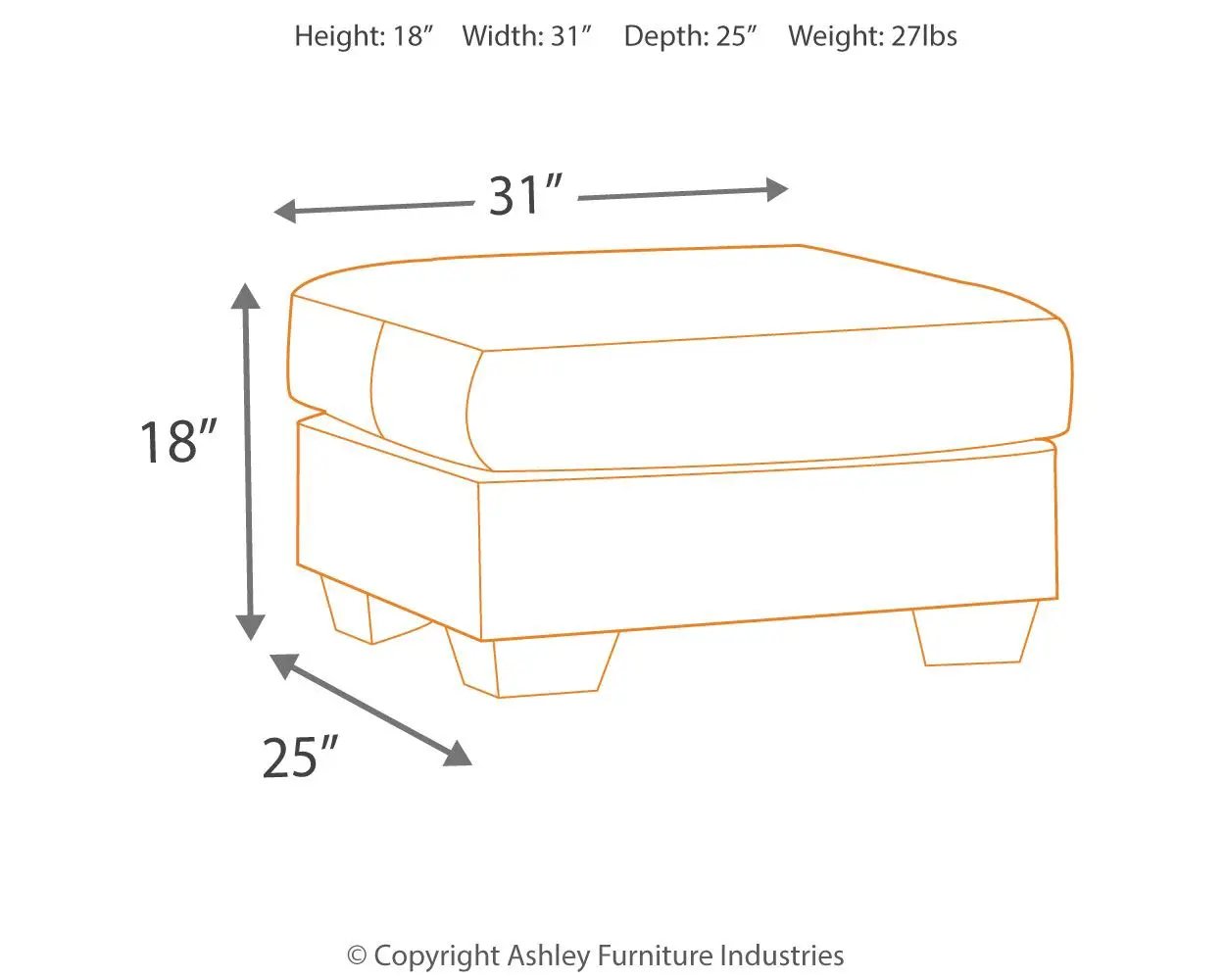 Darcy - Ottoman by Unique Piece Furniture