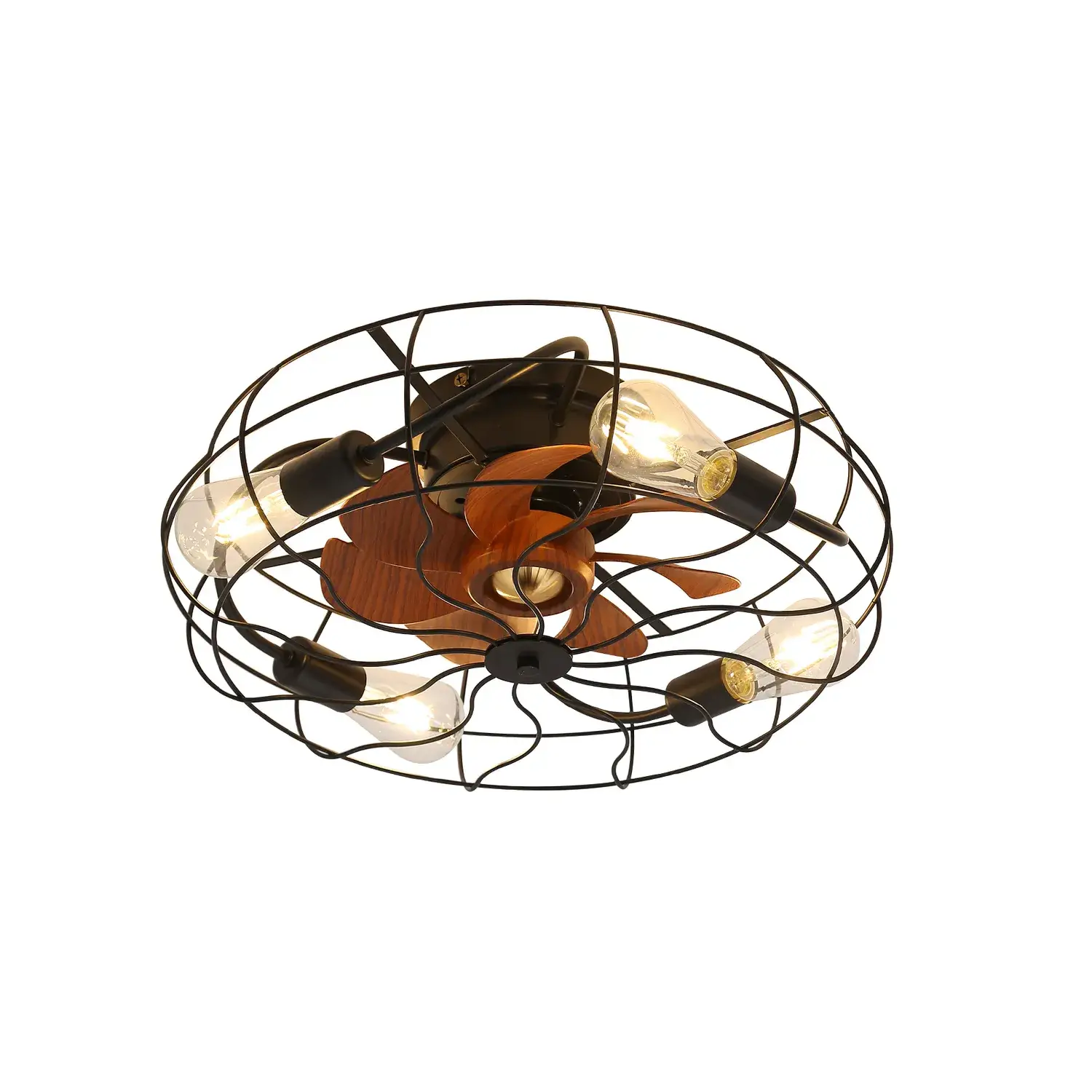 Industrial Style 20 Inch Matte Ceiling Fan with Light by HouseOfZazla