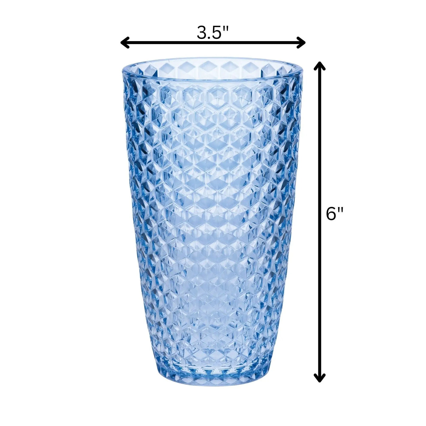 Leading Ware Diamond Cut Acrylic Drinking Glasses (Set of 4) by HouseOfZazla