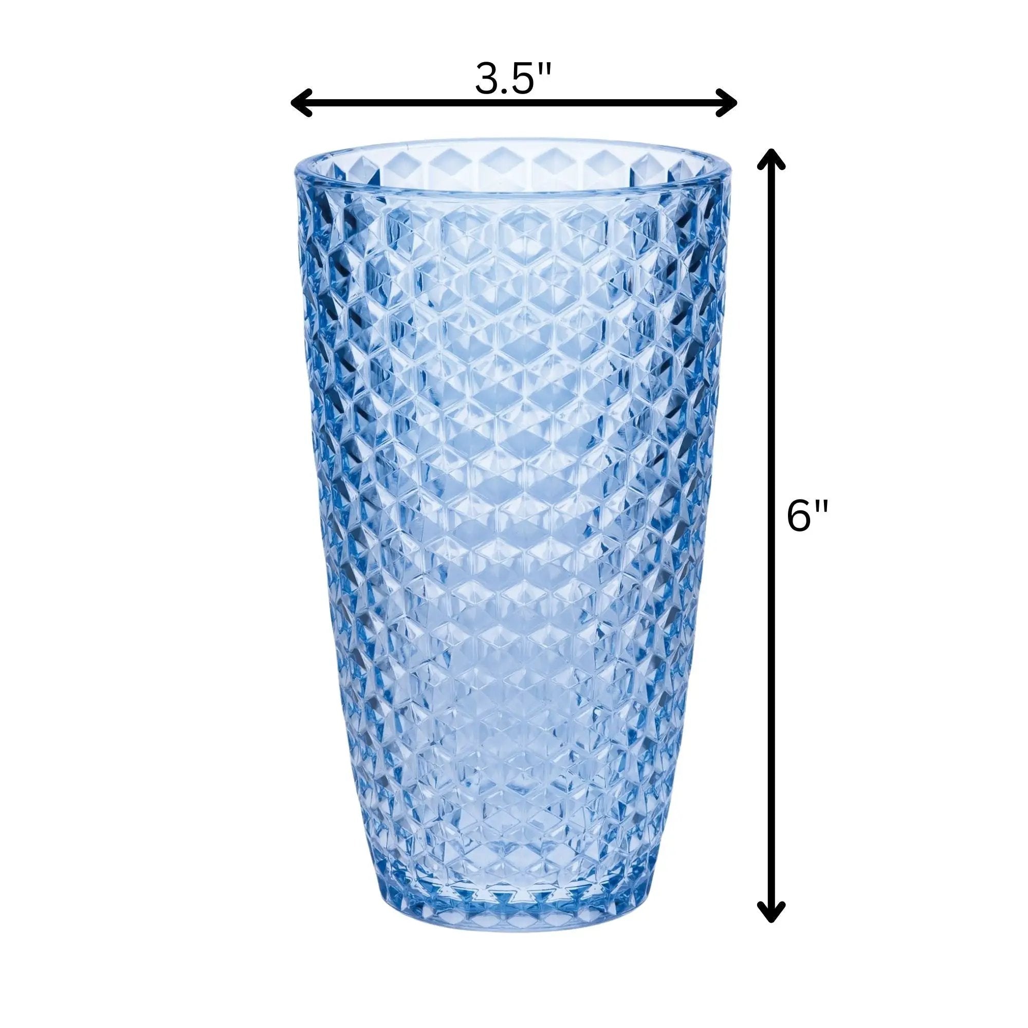 Leading Ware Diamond Cut Acrylic Drinking Glasses (Set of 4) by HouseOfZazla