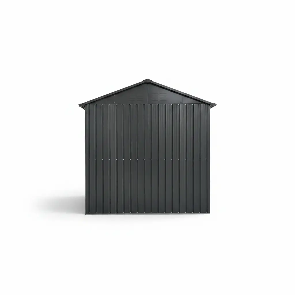 8x6FT Galvanized Steel Outdoor Storage Shed with Sliding Door by HouseOfZazla