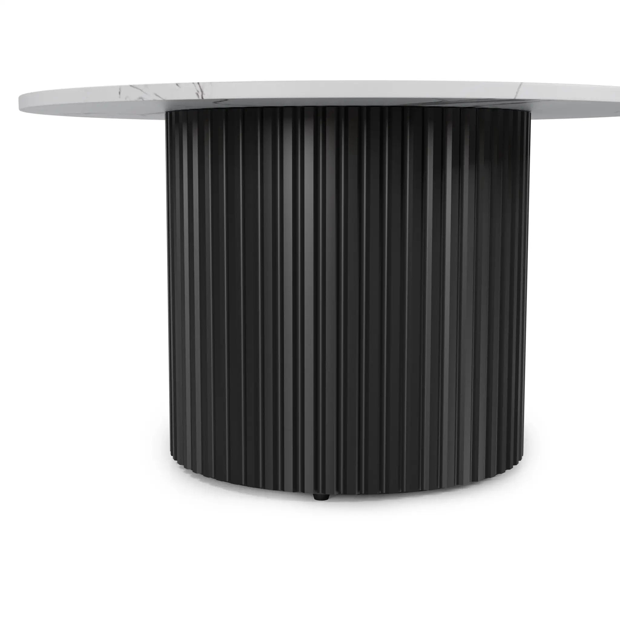 Coffee Table Set of 3 with Faux Marble Top and Metal Legs by HouseOfZazla