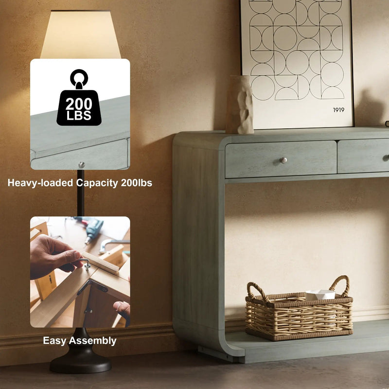 Console Table With 3 Drawers And Display Shelf by HouseOfZazla
